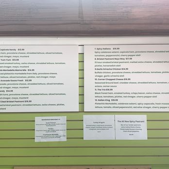 Corner Sandwiches  - Menu - Grocery Near Me - Glendale, California
