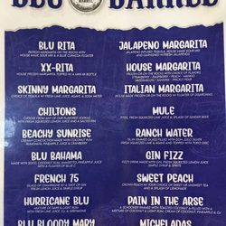 Blu Barrel Bar & Grill - Drink menu