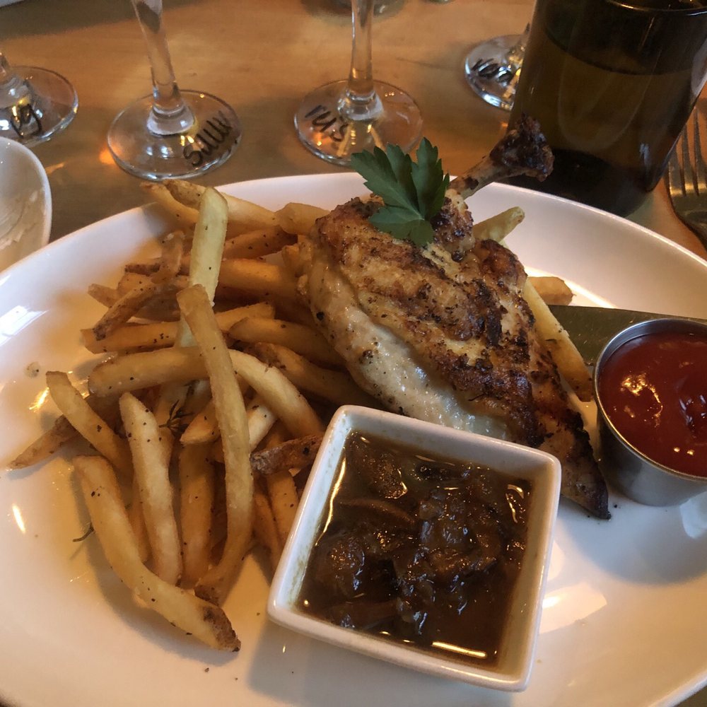 JoJo Wine Bar & Bistro - Chicken with Cippolni Onions and French Fries - New American Near Me - Pittsford, New York JoJo Wine Bar & Bistro - Chicken with Cippolni Onions and French Fries - New American Near Me - Pittsford, New York