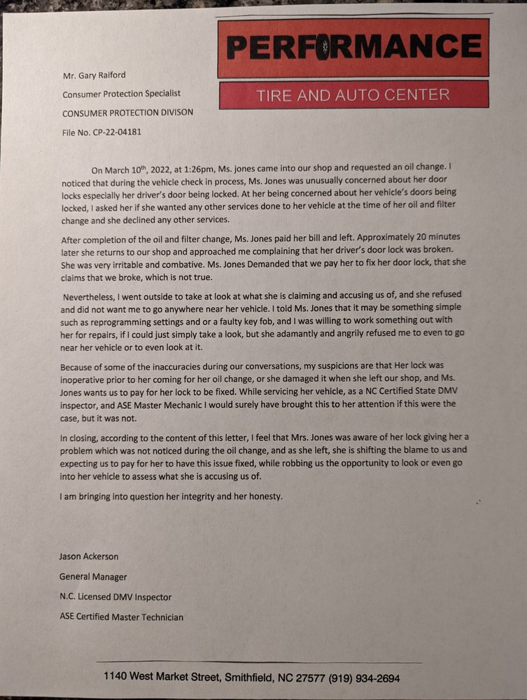 PERFORMANCE TIRE & AUTO CENTER Updated August 2024 1140 W Market St