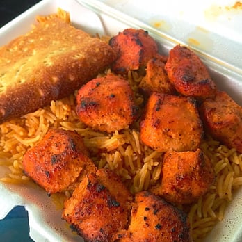 Aria Kabab - Tikka Kababs Over Rice and Comes with a Salad!! Everything Was freshly made and tasted amazing!!! - Afghan Near Me - Flushing, New York