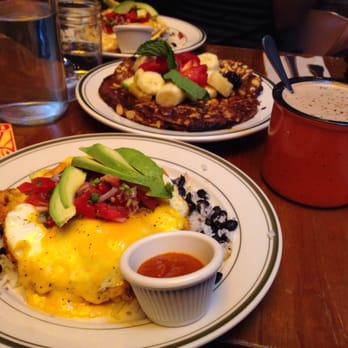 MUD - Huevos rancheros and sourdough pancake - Coffee & Tea Near Me - New York, New York MUD - Huevos rancheros and sourdough pancake - Coffee & Tea Near Me - New York, New York