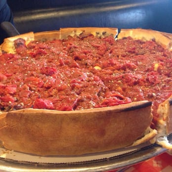 Rosati's Pizza - The large Meat Mania Chicago Style deep dish. One slice is a meal in itself. - Pizza Near Me - Temecula, California Rosati's Pizza - The large Meat Mania Chicago Style deep dish. One slice is a meal in itself. - Pizza Near Me - Temecula, California