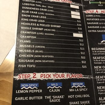 Seafood Shake - Menu - Seafood Near Me - Cleveland, Ohio
