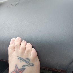Left with an unfinished pedicure