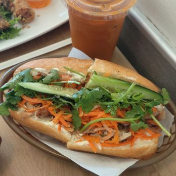 Banh Mi Crunch - Bbq Chicken Banh Mi and Thai tea - Sandwiches Near Me - San Francisco, California