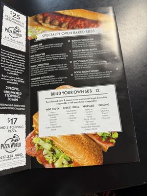 Menu photo 6 Pizza World Branson, MO