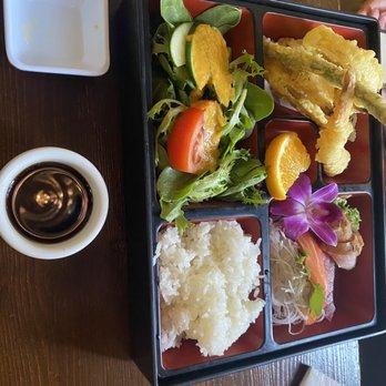Hana Sushi - Bento box with tempura from heaven - Sushi Bars Near Me - Menifee, California