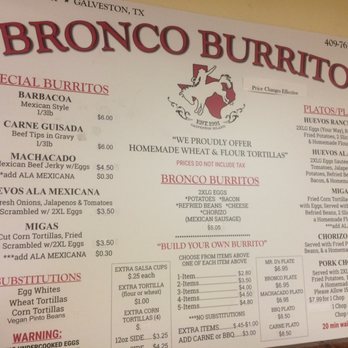 Bronco Burritos - Mexican Near Me - Galveston, Texas Bronco Burritos - Mexican Near Me - Galveston, Texas