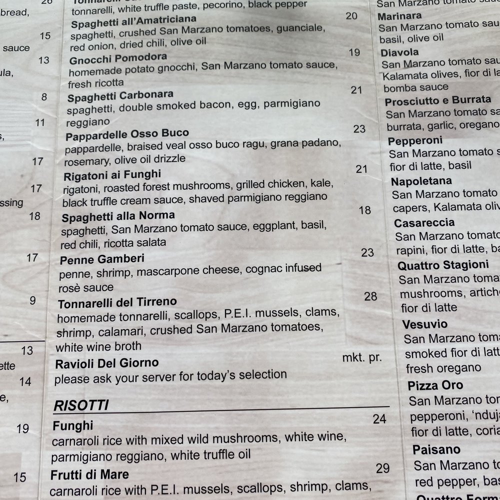 Cafe Oro Di Napoli - Menu - Pizza Near Me - Toronto, Ontario Cafe Oro Di Napoli - Menu - Pizza Near Me - Toronto, Ontario