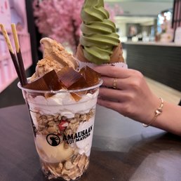 D3 and taiyaki with matcha soft serve D3 and taiyaki with matcha soft serve