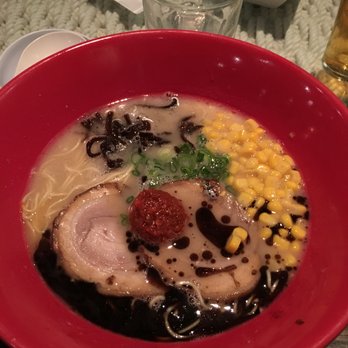 IPPUDO NY - Shiromaru Hakata Classic Ramen. Noodles are straight not curvy like regular Ramen noodles. Broth is not super flavorful. - Ramen Near Me - New York, New York IPPUDO NY - Shiromaru Hakata Classic Ramen. Noodles are straight not curvy like regular Ramen noodles. Broth is not super flavorful. - Ramen Near Me - New York, New York