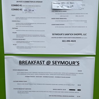 Seymour's Sam'ich Shoppe - Menu - Food Trucks Near Me Seymour's Sam'ich Shoppe - Menu - Food Trucks Near Me