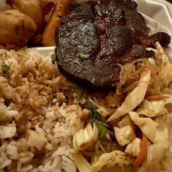 Kalesa House - BBQ chicken plate - terrible pic, AMAZING FOOD! - Filipino Near Me - ARP, Texas