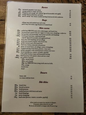 Menu photo 3 Krčma Prague, PR
