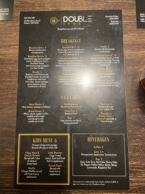 Menu photo 2 Double Shot Cokato, MN Menu photo 2 Double Shot Cokato, MN