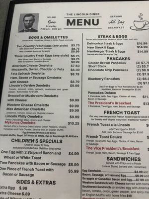 Menu photo 3 Lincoln Diner Gettysburg, PA