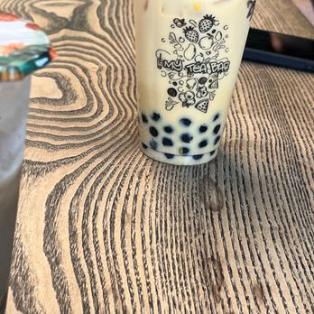 My Tea Bar - a glass of bubble tea with a straw - Bubble Tea Near Me - Brampton, Ontario