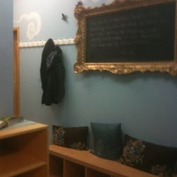 Be Yoga Collective - Cubbies for shoes & stuff in a sky theme
