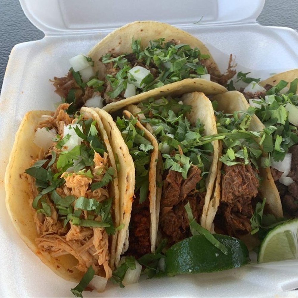Tacos El Charro - (Top, then left to right) Carnitas, chicken, birria, and steak. - Food Trucks Near Me - Clermont, Florida Tacos El Charro - (Top, then left to right) Carnitas, chicken, birria, and steak. - Food Trucks Near Me - Clermont, Florida