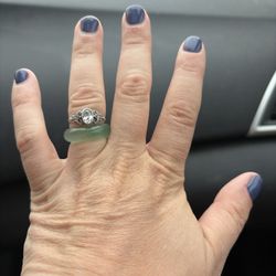 Golden Nail & Spa - Blue nail polish done by salon
