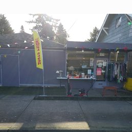 Exterior outside entrance of Anniebug's Attic Thrift Store - Store front. Parking is in back off 111th & NE Sandy Blvd - Portland, Oregon Exterior outside entrance of Anniebug's Attic Thrift Store - Store front. Parking is in back off 111th & NE Sandy Blvd - Portland, Oregon