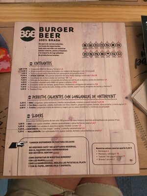 Menu photo 1 Burger Beer Valencia, V Menu photo 1 Burger Beer Valencia, V