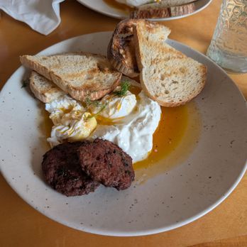 Nom Cafe - Eggs Panagura with Kyufte - Modern European Near Me - Portland, Maine