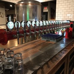 BoomTown Woodfire Bar & Grill - Many options of beer on tap here.