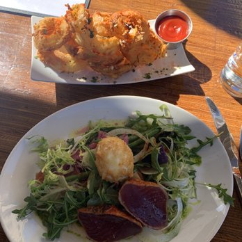 Grace's Table - Semolina Fried Onion Rings Seared Ahi Tuna Niçoise Salad - New American Near Me - Napa, California Grace's Table - Semolina Fried Onion Rings Seared Ahi Tuna Niçoise Salad - New American Near Me - Napa, California