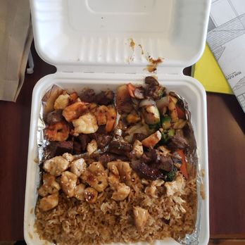 Yatai Hibachi - Its the trio combo. Chicken, shrimp, stake, rice and mixed vegetables - Asian Fusion Near Me - Harpers Ferry, West Virginia Yatai Hibachi - Its the trio combo. Chicken, shrimp, stake, rice and mixed vegetables - Asian Fusion Near Me - Harpers Ferry, West Virginia
