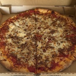 Double cheese, double pepperoni, double sausage