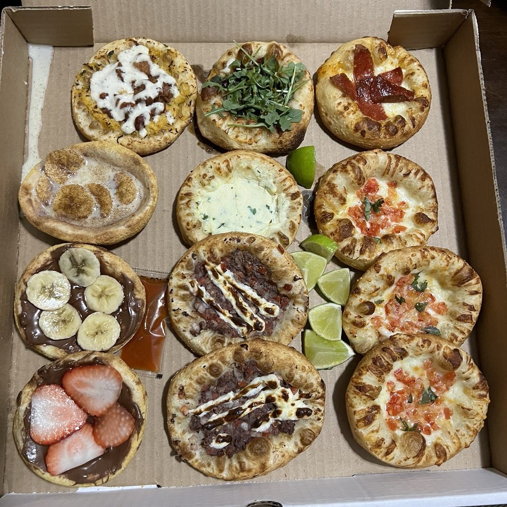 Box Bite - CBR, the gem, pepperoni, mad nana, blanco, margherita, Nutella banana, original cc, margherita, Nutella strawberry - Pizza Near Me - American Fork, Utah Box Bite - CBR, the gem, pepperoni, mad nana, blanco, margherita, Nutella banana, original cc, margherita, Nutella strawberry - Pizza Near Me - American Fork, Utah