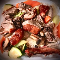 Chinese Duck House - Roast Duck With Vegetable Over Rice