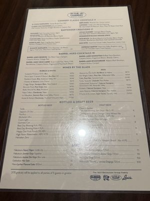 Menu photo 8 The Cannery Newport Beach, CA