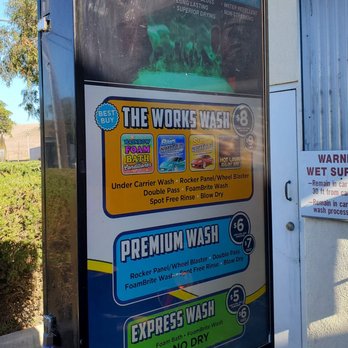 Mobil - Carwash selections.   21 January 2021 - Gas Stations Near Me - Morro Bay, California
