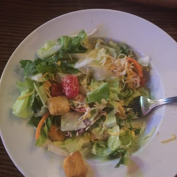 Ruby River Steakhouse - Side salad has egg tomato and cheese croutons - Steakhouses Near Me - Reno, Nevada