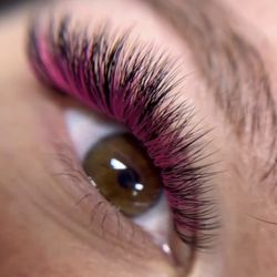 Ok Beauty - Eyelashes extensions with color