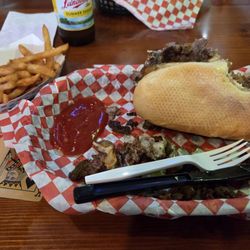 Downtowner Bar & Grill - Philly cheesesteak and fries