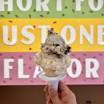 The Original Rainbow Cone - Small cone = two scoops! - Donuts Near Me - Lombard, Illinois