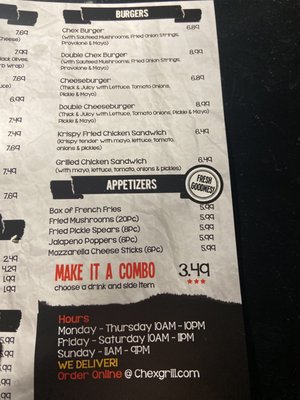 Menu photo 2 Chex Grill & Wings Charlotte, NC Menu photo 2 Chex Grill & Wings Charlotte, NC