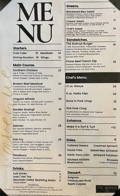 Menu photo 1 The Avenue Hot Springs, AR