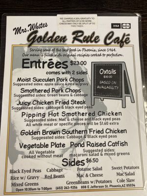 Menu photo 6 Mrs White's Golden Rule Cafe Phoenix, AZ Menu photo 6 Mrs White's Golden Rule Cafe Phoenix, AZ