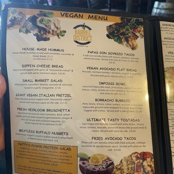 Barrel District - Vegan menu - Pizza Near Me - Cathedral City, California