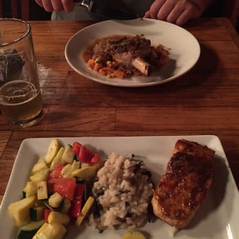Twisted Fork Grill and Bar - Special pork chop and salmon - American Near Me - Omaha, Nebraska Twisted Fork Grill and Bar - Special pork chop and salmon - American Near Me - Omaha, Nebraska