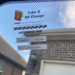 SouthWest Chrysler Dodge Jeep Ram - Oil sticker