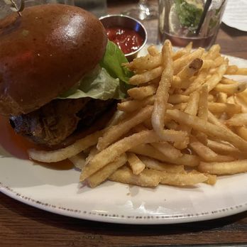 Freebird Kitchen and Bar - Big bird sandwich (fried Nashville style) with fries - Southern Near Me - White Plains, New York Freebird Kitchen and Bar - Big bird sandwich (fried Nashville style) with fries - Southern Near Me - White Plains, New York