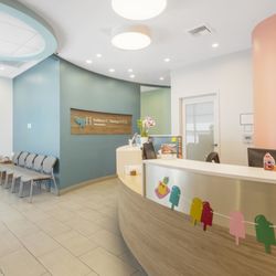 Hwang Orthodontics - Brightening smiles and spirits!  Our vibrant waiting room features a cozy coffee and tea bar, and a popsicle freezer - for your comfort!