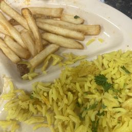 Fries and rice
