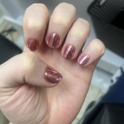 Allure Nails Spa - Tips of nails completely missing color. Too coat from nails cured onto my skin, and nails weren't cleaned up. Really messy work